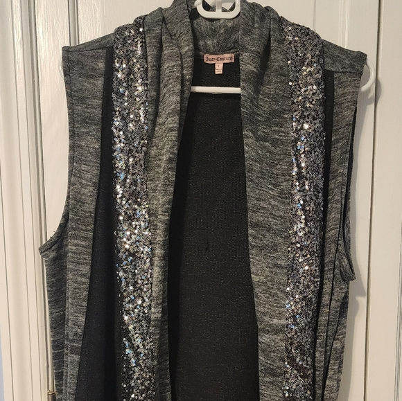 Juicy Couture Tops - Angles Tunic Sweater Cardigan. Embellished‎ with beads.Unique, Cute, Stylish. L